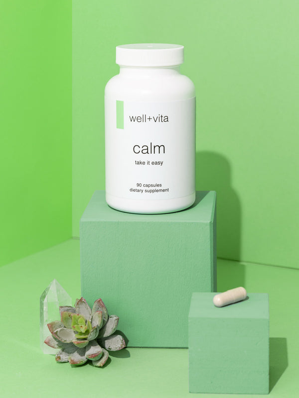calm supplement for natural relaxation and daytime zen, 90 capsules